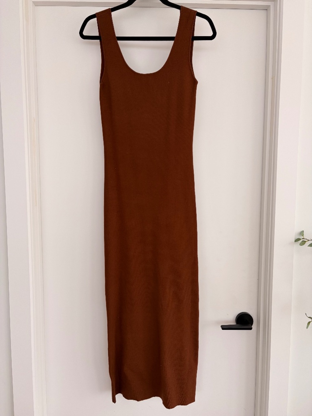 Zara Maxi Bodycon Dress Brown - Medium